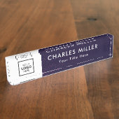 Professionele zakelijke logo Desk Nameplate Naambordje (Zijkant)