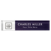Professionele zakelijke logo Desk Nameplate Naambordje (Voorkant)