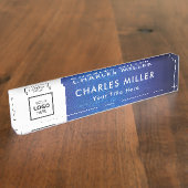 Professionele zakelijke logo Desk Nameplate Naambordje (Zijkant)