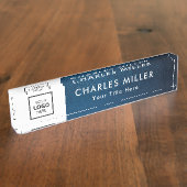 Professionele zakelijke logo Desk Nameplate Naambordje (Zijkant)