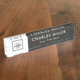 Professionele zakelijke logo Desk Nameplate Naambordje