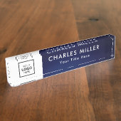 Professionele zakelijke logo Desk Nameplate Naambordje (Zijkant)