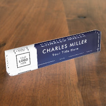 Professionele zakelijke logo Desk Nameplate