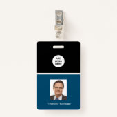 Professionele zakelijke Logo en portretnaam Badge (Voorkant met clip)