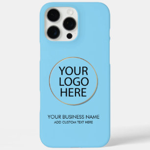 Professionele Zakelijke Logo en Tekstbedrijf Blauw iPhone 16 Pro Max Hoesje