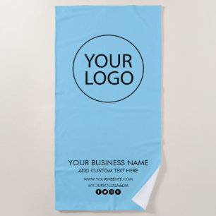 Professionele Zakelijke Logo en Tekstbedrijf Blauw Strandlaken