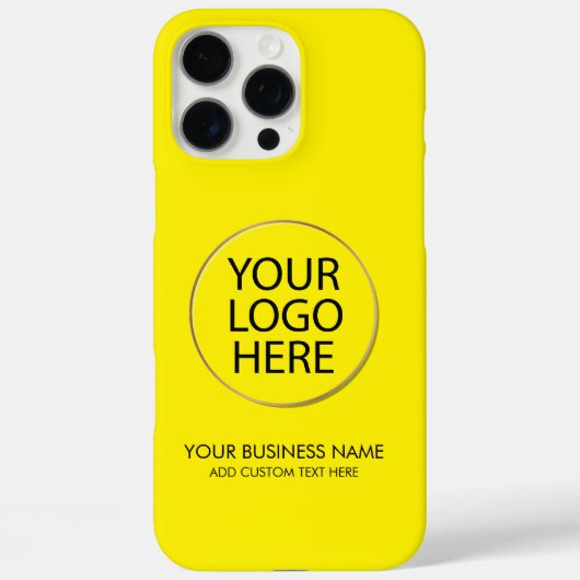 Professionele Zakelijke Logo en Tekstbedrijf Geel Case-Mate iPhone Case (Achterkant)