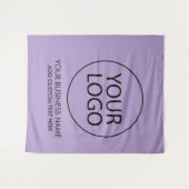 Professionele Zakelijke Logo en Tekstbedrijf Paars Wandkleed (Voorkant (horizontaal))