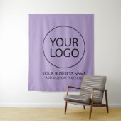 Professionele Zakelijke Logo en Tekstbedrijf Paars Wandkleed (In situ)