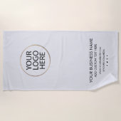 Professionele Zakelijke Logo en Tekstbedrijf Wit Strandlaken (Voorkant)