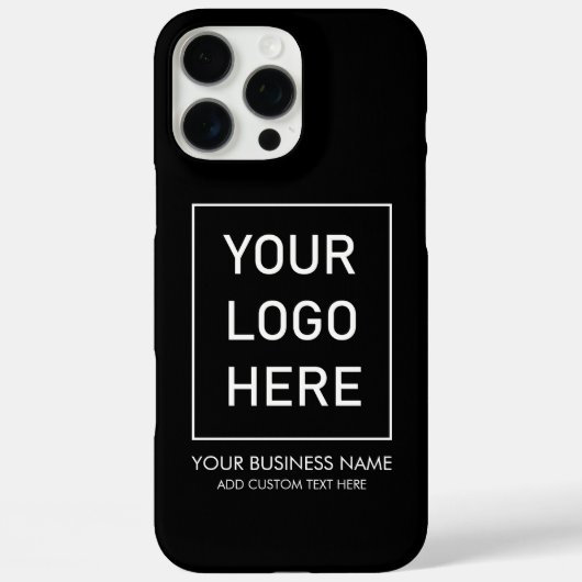 Professionele Zakelijke Logo en Tekstbedrijf Zwart Case-Mate iPhone Case (Achterkant)