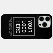 Professionele Zakelijke Logo en Tekstbedrijf Zwart Case-Mate iPhone Case (Achterkant (horizontaal))