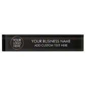 Professionele Zakelijke Logo en Tekstbedrijf Zwart Naambordje (Voorkant)