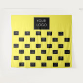 Professionele zakelijke Logo gele Fair achtergrond Wandkleed (Voorkant (horizontaal))