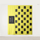 Professionele zakelijke Logo gele Fair achtergrond Wandkleed (Voorkant)