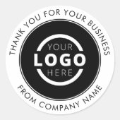 Professionele zakelijke Logo - Hartelijk dank Ronde Sticker (Voorkant)