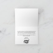 Professionele Zakelijke Logo Kerstfoto gevouwen Feestdagen Kaart (Binnen)