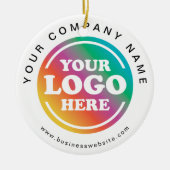 Professionele zakelijke Logo - Kerstmis Keramisch Ornament (Voorkant)