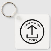 Professionele Zakelijke Logo Merk Promo Gifts Wit Sleutelhanger (Voorkant)