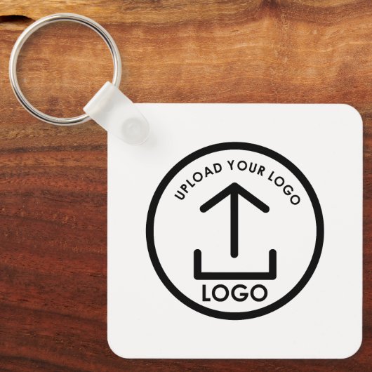 Professionele Zakelijke Logo Merk Promo Gifts Wit Sleutelhanger (Voorkant)