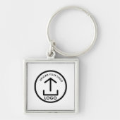 Professionele Zakelijke Logo Merk Promo Gifts Wit Sleutelhanger (Voorkant)