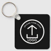 Professionele Zakelijke Logo Merk Promo Gifts Zwar Sleutelhanger (Voorkant)