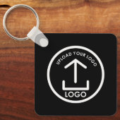 Professionele Zakelijke Logo Merk Promo Gifts Zwar Sleutelhanger (Voorkant)