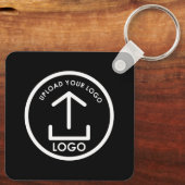 Professionele Zakelijke Logo Merk Promo Gifts Zwar Sleutelhanger (Achterkant)