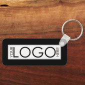 Professionele Zakelijke Logo Merk Promo Gifts Zwar Sleutelhanger (Voorkant)