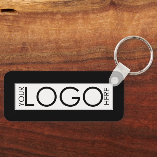 Professionele Zakelijke Logo Merk Promo Gifts Zwar Sleutelhanger (Voorkant)