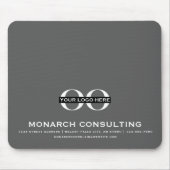 Professionele zakelijke Logo met Contactinfo Grey Muismat (Voorkant)