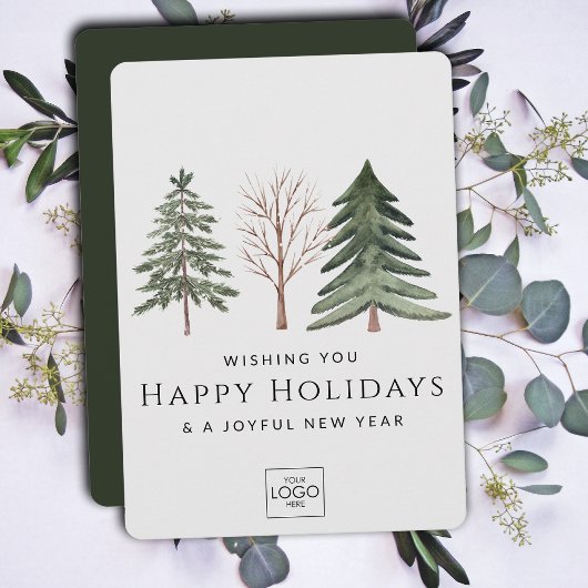 Professionele Zakelijke Logo Minimalistische Kerst Feestdagenkaart