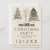 Professionele Zakelijke Logo Minimalistische Kerst Kaart (Voorkant)