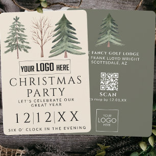 Professionele Zakelijke Logo Minimalistische Kerst Kaart