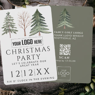 Professionele Zakelijke Logo Minimalistische Kerst Kaart