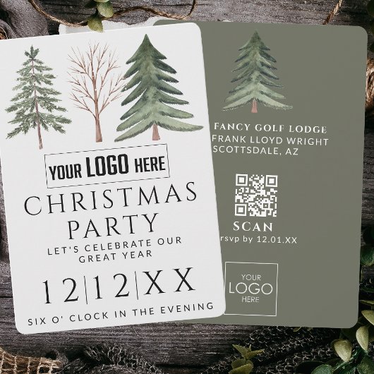 Professionele Zakelijke Logo Minimalistische Kerst Kaart