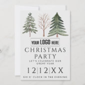 Professionele Zakelijke Logo Minimalistische Kerst Kaart (Voorkant)