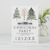 Professionele Zakelijke Logo Minimalistische Kerst Kaart (Staand voorkant)