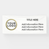 Professionele Zakelijke Logo Modern Zwart Wit Spandoek (Horizontaal)