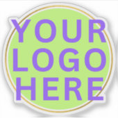 Professionele Zakelijke Logo op Branded Waterfles Sticker (Voorkant)