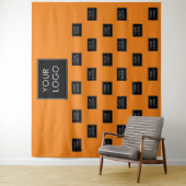 Professionele zakelijke Logo Oranje Fair Backdrop Wandkleed (In situ)