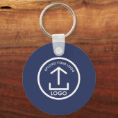 Professionele Zakelijke Logo Promo Gifts Blauw Ron Sleutelhanger (Voorkant)
