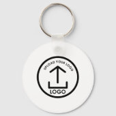 Professionele Zakelijke Logo Promo Gifts Wit Ronde Sleutelhanger (Achterkant)