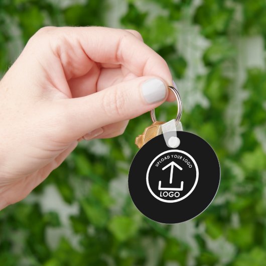 Professionele Zakelijke Logo Promo Gifts Zwart Ron Sleutelhanger (Hand)