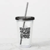 Professionele Zakelijke Logo Promo QR Code Modern Acryl Drinkbeker (Achterkant)
