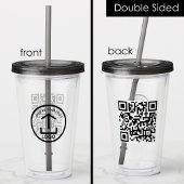 Professionele Zakelijke Logo Promo QR Code Modern Acryl Drinkbeker