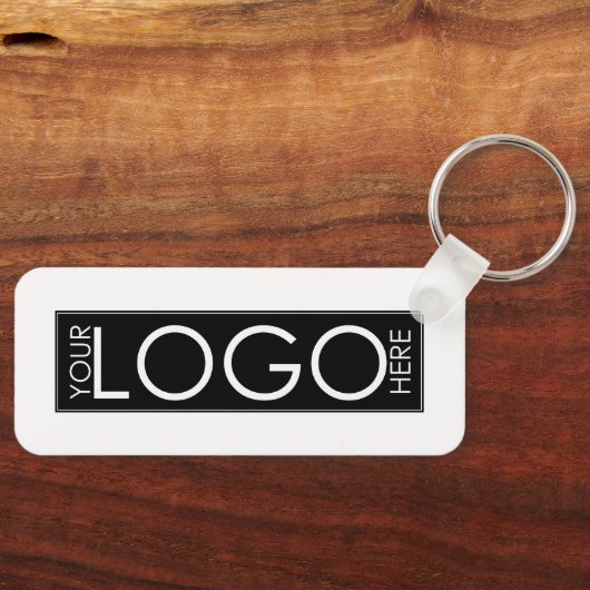 Professionele Zakelijke Logo Promo QR Code Wit Sleutelhanger (Voorkant)