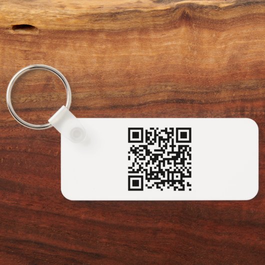 Professionele Zakelijke Logo Promo QR Code Wit Sleutelhanger (Achterkant)