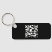 Professionele Zakelijke Logo Promo QR Code Zwart Sleutelhanger (Achterkant)