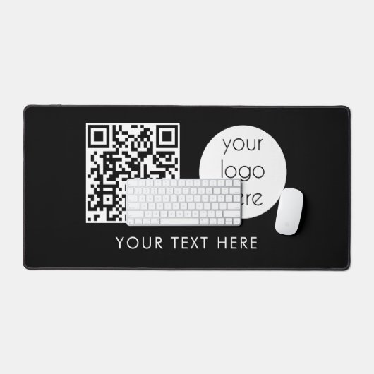 Professionele zakelijke Logo - QR-code en -tekst Bureaumat (Keyboard & Muis)